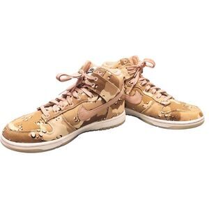 Nike Dunks High Desert Camo Sneakers DX2314-200 Women's Size 9.5, Men's 8 NO BOX